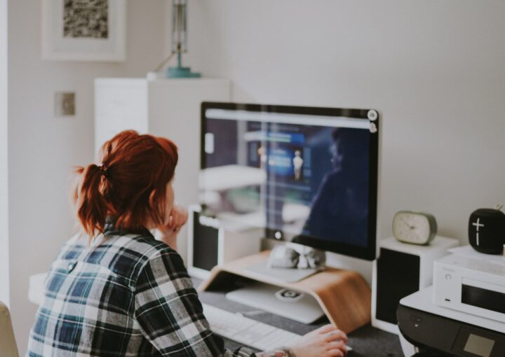 woman working