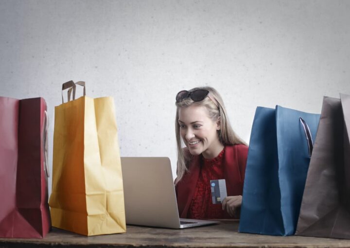woman shopping online