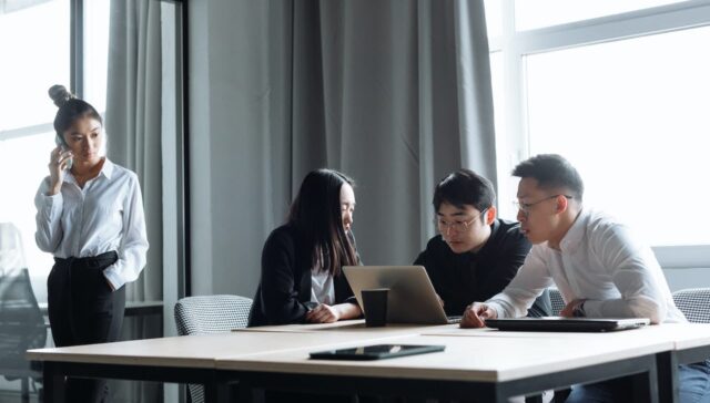 people working on laptop