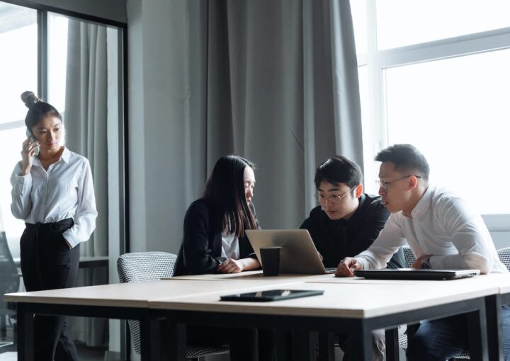 people working on laptop